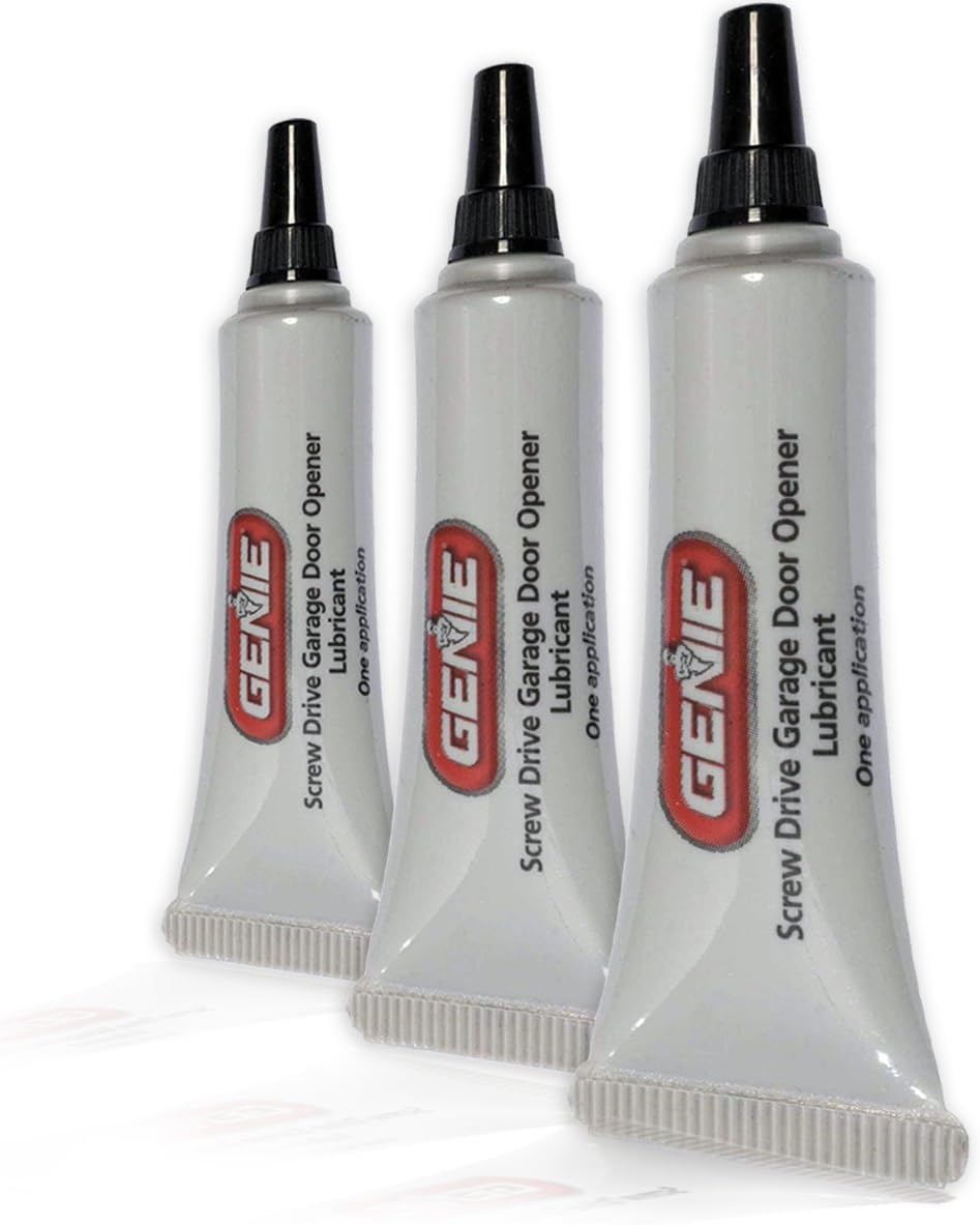 Genie Screw Drive Lube – Reduce Noise with Only Recommended Lubricant Garage Door Openers, 0.25 oz. Each (3 Pack) -GLU-R, 9.00in. x 7.00in. x 0.60in, Original Version - Garage Door Openers