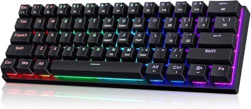 60% Wired Mechanical Gaming Keyboard with Blue Switches