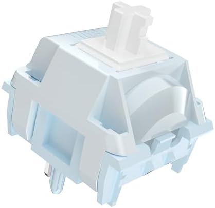 Kailh Box White Clicky Switch Mechanical Keyboard Switches for Gaming and Typing, Hot-Swappable, Dustproof, 3-Pin and 5-Pin Compatible, 72pcs