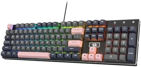 Redragon K556 PRO Wireless RGB Mechanical Gaming Keyboard, 104-Key Aluminum