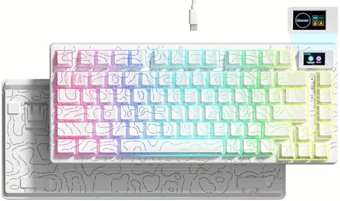 Womier SK80 75% Keyboard with Color Multimedia Display Gaming Keyboard
