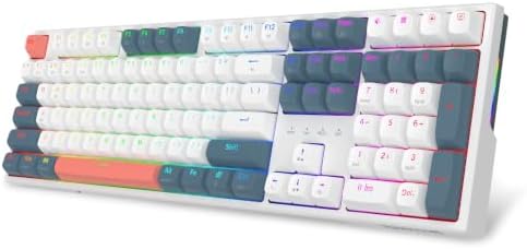 Redragon K668 108-Key Hot-Swap Wired RGB Gaming Keyboard, Extra 4 Hotkeys