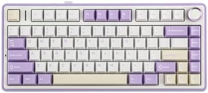 EPOMAKER x Aula F75 Gasket Mechanical Keyboard, 75% Wireless Hot Swappable Gaming Keyboard with Five-Layer Padding&Knob, BT/2.4GHz/USB-C, RGB (Light Blue, LEOBOG Reaper Switch)