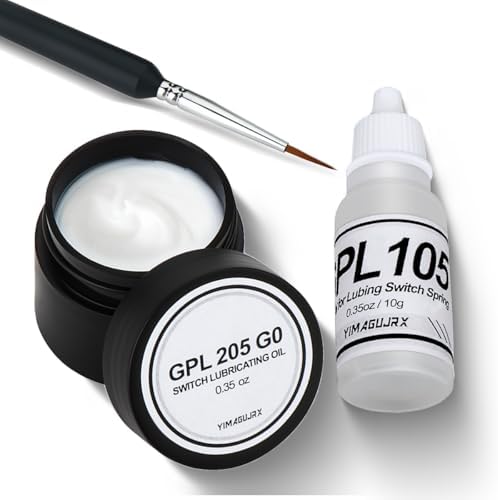 GPL 205 G0 and GPL 105 for Mechanical Keyboard Switches Lube and Springs, Keyboard Switch Lube Grease (Both are 10g / 0.35oz