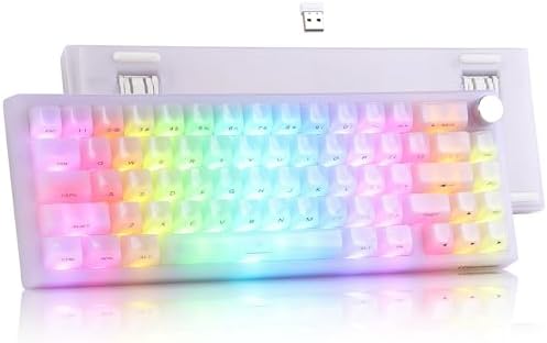 Womier 60% Keyboard Gaming, Wireless Mechanical Creamy Keyboard QMK/VIA