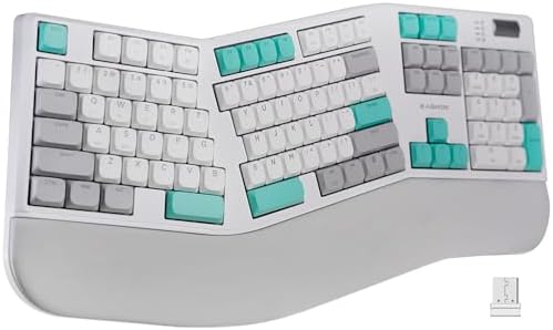 Ergonomic Mechanical Keyboard with Wrist Rest, RGB Backlight