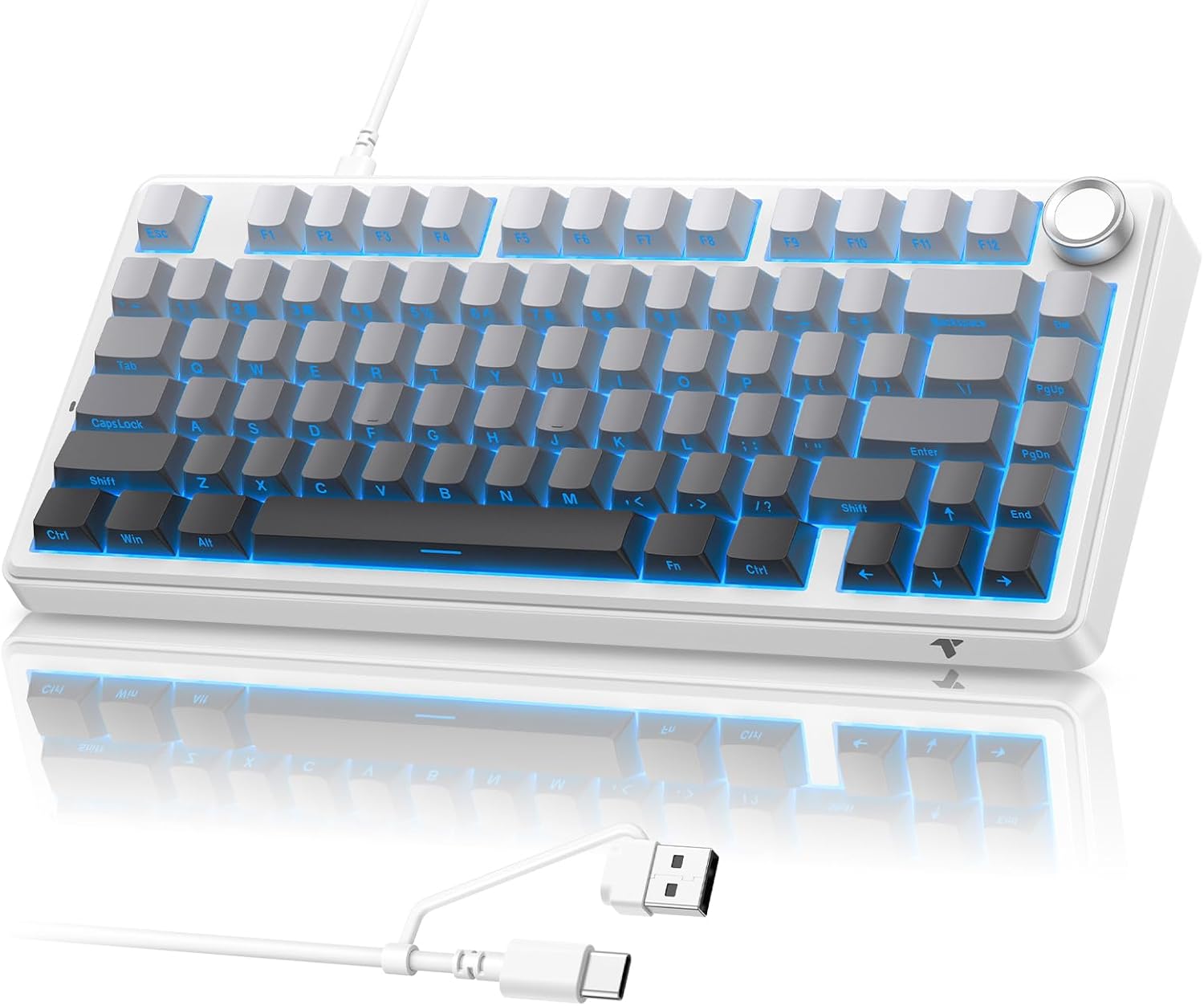 TECURS 75% Wired Gasket Mechanical Keyboard, Hot Swap Gaming Keyboard